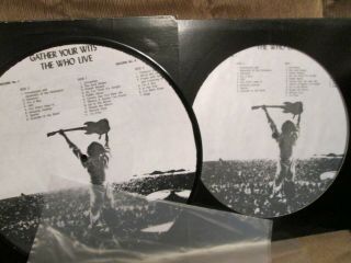 The Who Gather Your Wits The Who Live (2) 12 " Picture Disc Set Rare