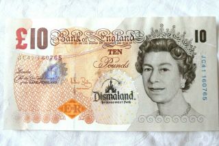 Banksy Hand Stamped Dismaland Unsigned Authentic Old Style Ten Pound Note Rare