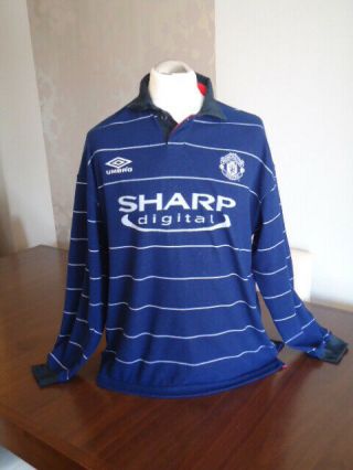 Manchester United 1999 Long Sleeved Umbro Away Shirt Large Rare Man Utd