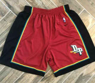 Vintage Detroit Pistons Nike Basketball Shorts 2xl Authentic Nba Swingman Rare