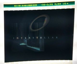 Interstellar 70mm Imax Film Cell Opening Title Shot - Rare Hard To Find