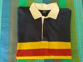 Xxl Vintage Patagonia Rugby Long Sleeve Polo Shirt 2xl Organic Cotton Navy Blue