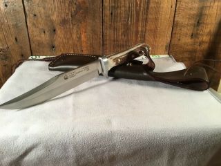 Rare Vintage Puma 6396 Stag Handle Bowie Knife & Sheath - 13/rc Germany