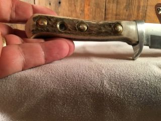 Rare Vintage Puma 6396 Stag Handle Bowie Knife & Sheath - 13/RC Germany 6