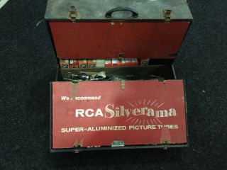 Vintage RCA SILVERAMA TV/Radio Service Repair Case/Tool Box Vacuum Tubes FULL 4