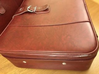 VTG American Tourister 5 - Piece Luggage Set Burgundy Soft Side Suitcase Tote Bag 8