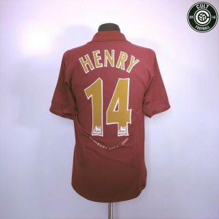 Henry 14 Arsenal Vintage Nike Home Football Shirt Jersey 2005/06 (s) Barcelona
