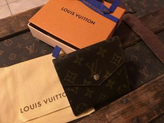 Vintage Authentic Louis Vuitton Wallet Vintage Elise Browns Monogram