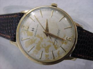 Vintage Gold Fd Large Antique Art Deco Hamilton Thinomatic Automatic Mens Watch