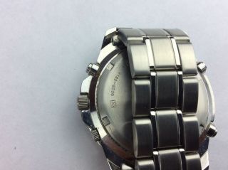 Men ' s Vintage Pulsar Y182 - 6D20 Analog Quartz Alarm Chronograph Watch - 100m 7