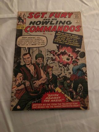 Rare.  Hard To Find Sgt.  Fury And His Howling Commandos First Comic In Series