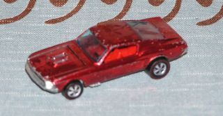 Vintage Hot Wheels Mattel Redline 1967 Custom Mustang Red Us Die Cast Metal Car