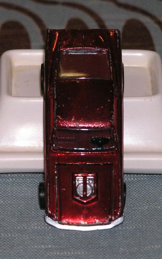 VINTAGE HOT WHEELS MATTEL REDLINE 1967 CUSTOM MUSTANG RED US DIE CAST METAL CAR 5