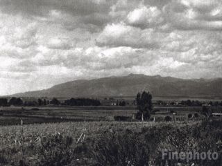 1926 Vintage Print Mexico Taos Valley Landscape Photograph Art By E.  O.  Hoppe