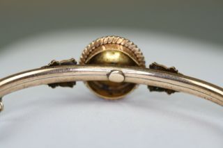 Antique Victorian Rose Cut Garnet Medallion Gold Filled Hinged Bangle Bracelet 8