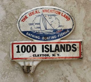 1000 Islands Clayton,  York Vintage License Plate Topper