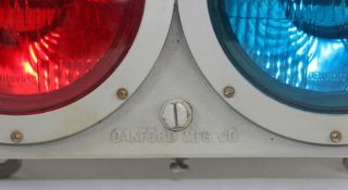 Rare Vintage Oakford Mfg.  Co.  U.  S.  Navy Ship ' s Navigation Red Blue Lights 2