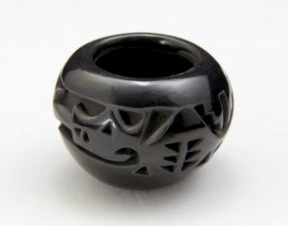 Vtg Doris Tenorio Small Polished Black Santa Clara Pueblo Pottery Pot Signed