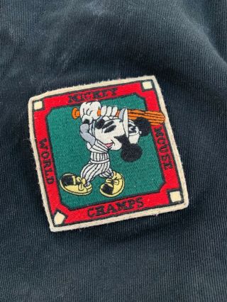 Vintage 1980/90 ' s Disney Mickey Mouse World Champs Leather Jacket Size XXL 7