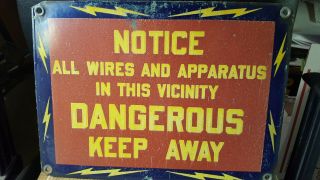 Danger Vintage Sign Porcelain Sign Warning Keep Away