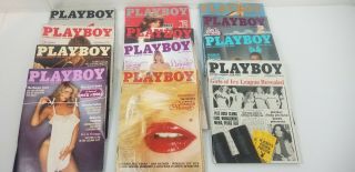 Vintage Playboy Magazines 1979 Jan - Dec All Centerfolds Intact