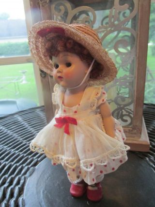 VINTAGE VOGUE GINNY DOLL - POODLE CUT - - 1952 STRAIGHT LEG,  NON WALKER 4