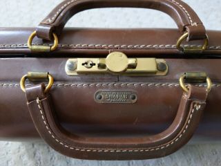 Vintage Schell Snapak Briefcase Attache Case Leather