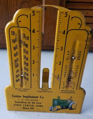 Vintage Implement Co.  John Deere Weather Station Advertisement State Center Iowa