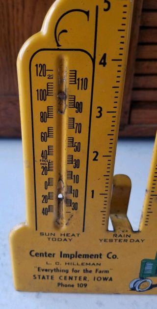 Vintage Implement Co.  John Deere Weather Station Advertisement State Center Iowa 3