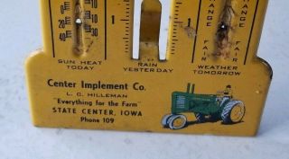 Vintage Implement Co.  John Deere Weather Station Advertisement State Center Iowa 8
