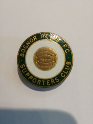 Vintage Enamel Bognor Regis Football Supporters Badge