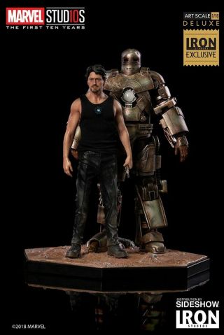 2019 Sdcc Exclusive Sideshow Iron Man Mark 1 Tony Stark Iron Studios Statue Rare