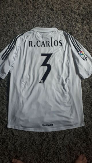 Roberto Carlos Vintage Real Madrid 05/06 Home Football Shirt Xl Soccer Jersey