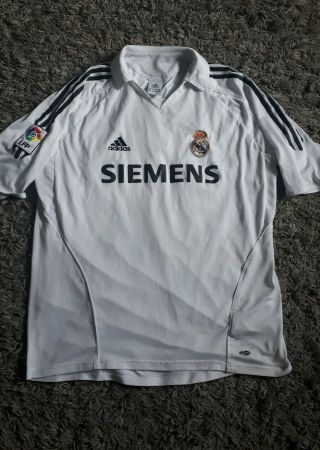 Roberto CARLOS VINTAGE Real Madrid 05/06 home Football Shirt XL Soccer Jersey 5