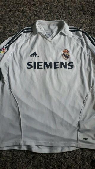 Roberto CARLOS VINTAGE Real Madrid 05/06 home Football Shirt XL Soccer Jersey 6