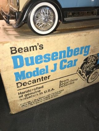 VINTAGE Duesenberg Model J Car Jim Beam Porcelain Whiskey Decanter 2