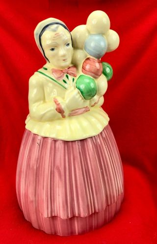 Pottery Guild Of America Cookie Jar Balloon Lady 1940 
