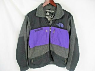Vtg The North Face Steep Tech Fleece Jacket Coat Scot Schmidt Gray Purple Small