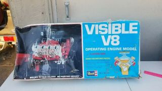 Vintage Visible V8 Engine Model 1977 Revell Unassembled 1:4 Scale