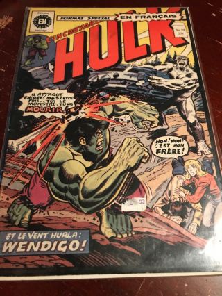 Ultra RARE French Incredible Hulk 180 181 182 - 1st Appearance of Wolverine 2