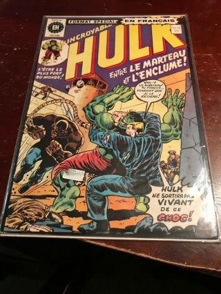 Ultra RARE French Incredible Hulk 180 181 182 - 1st Appearance of Wolverine 4