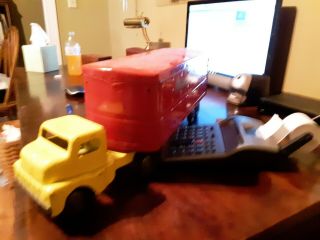 Vintage 21” Structo truck semi rig tractor trailer pressed steel toy 3