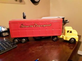 Vintage 21” Structo truck semi rig tractor trailer pressed steel toy 6