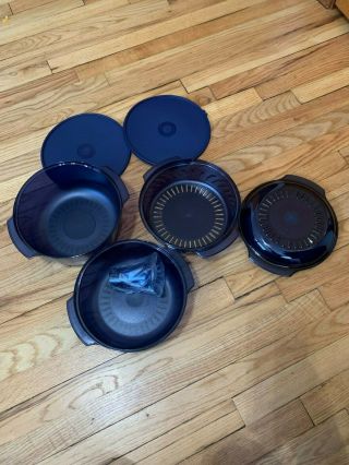 5 Pc Vintage Tupperware (tupperwave) Stack Cooker For Microwave Cooking