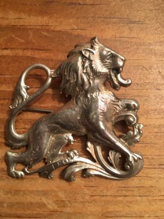Large Vintage Cini Sterling Silver 925 Leo Lion Zodiac Brooch Pin