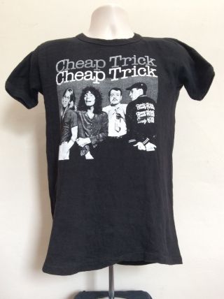 Vtg 70s 80s Trick Concert T - Shirt Black S/m Classic Rock Band
