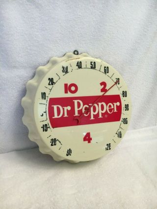 Vintage Dr Pepper Bottle Cap Thermometer Country Store Sign Cola Soda Fountain 3