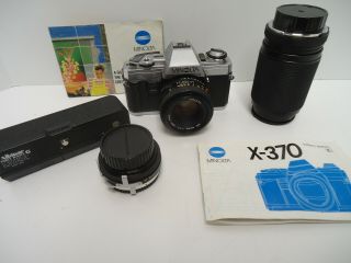Vtg Minolta X - 370 35mm Film Photo Camera W Md 50mm 1: 1.  7 Lens Japan,