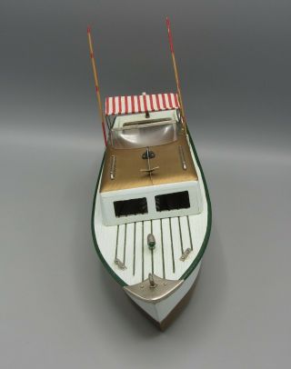 Vintage Union Brand Toy Wooden Boat Model / Battery Powered / Detailed - Japan 3