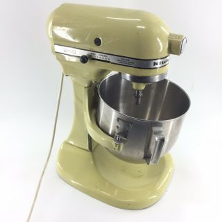 Vintage Antique Kitchen Aid Hobart Stand Mixer K5 - A Bowl Yellow 10 Speed P1a